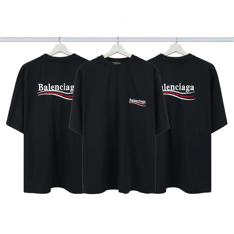 Áo Thun Ba-len88 Tay Ngắn Thêu Logo Coke Wave Chất Lượng Cao Phong Cách Đường Phố Cổ Điển Mfgxnfg