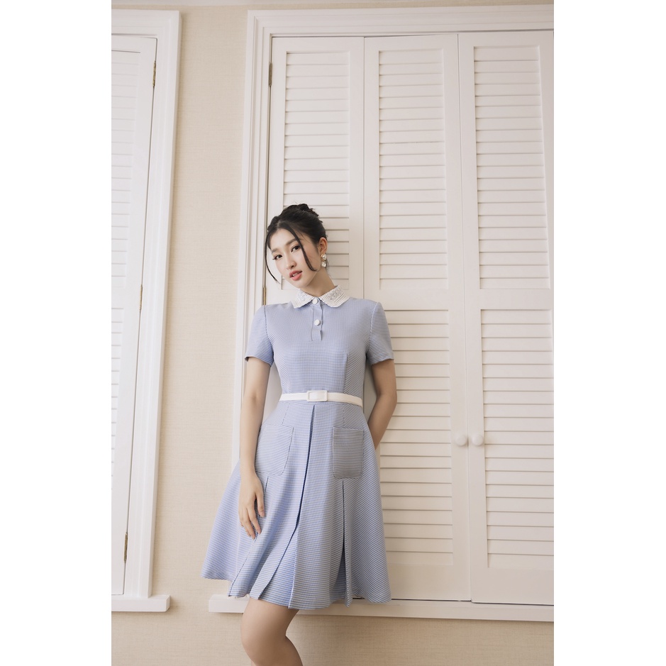 ĐẦM XANH CARO CAMELLIA DRESS ARMOUS