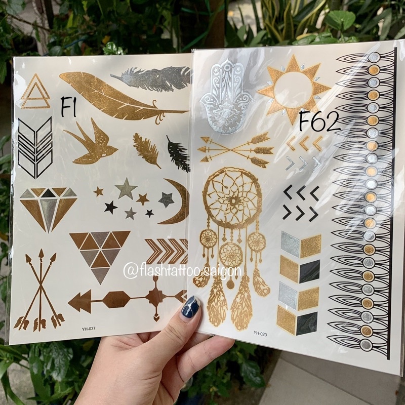 Flash tattoo Hình xăm ánh kim đi biển & Fes vô nước thỏai mái 💕✨