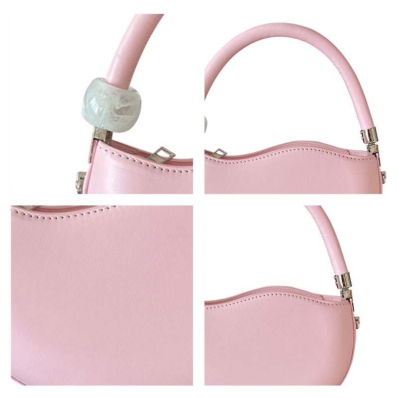 MISCHA Túi Xách Da PU Màu Trơn Thời Trang Cao Cấp