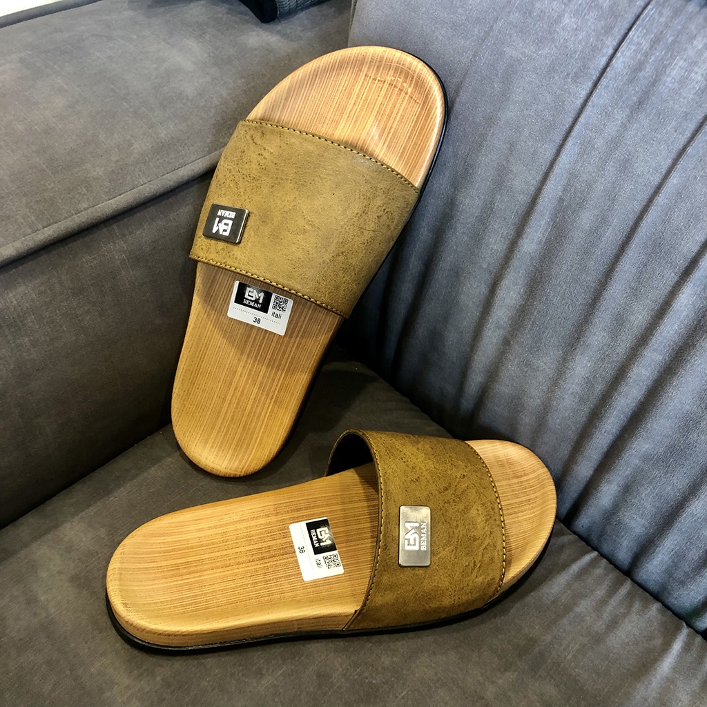 Dép nam quai ngang DBM1,dép da nam hàng thiết kế cao cấp,quai dép da xịn độ bền cao,đế êm và ôm chân