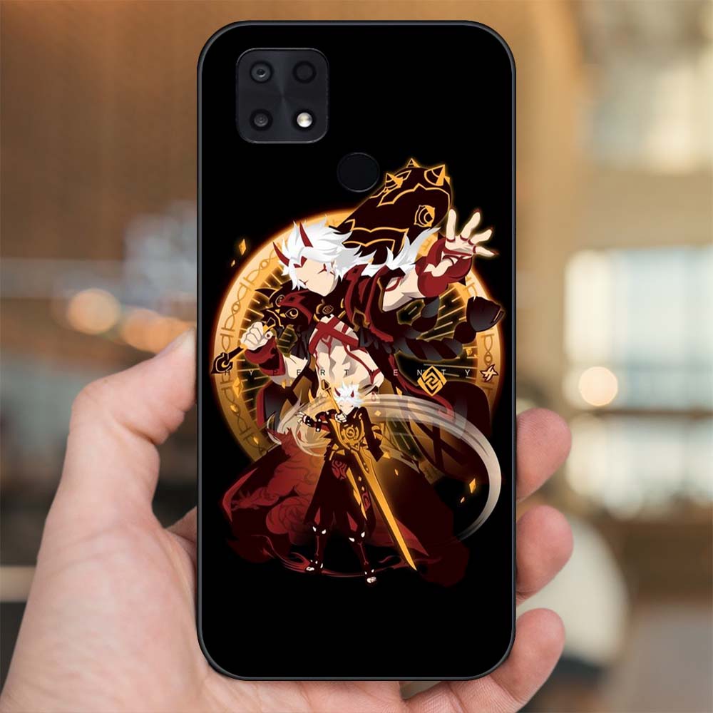 Ốp lưng Xiaomi Poco C40 viền đen in hình Arataki Itto Genshin Impact