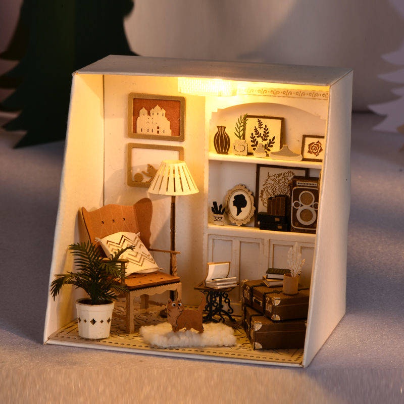 Bộ Đồ Chơi Lắp Ráp Mô Hình Ngôi Nhà Thông Minh 3D Bằng Giấy diy Dành Cho Trẻ Em