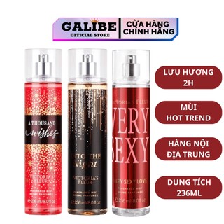Body mist Victoria's Fleur xịt thơm body toàn thân nội địa Trung 75ml/125ml/236ml Galibe Official Store