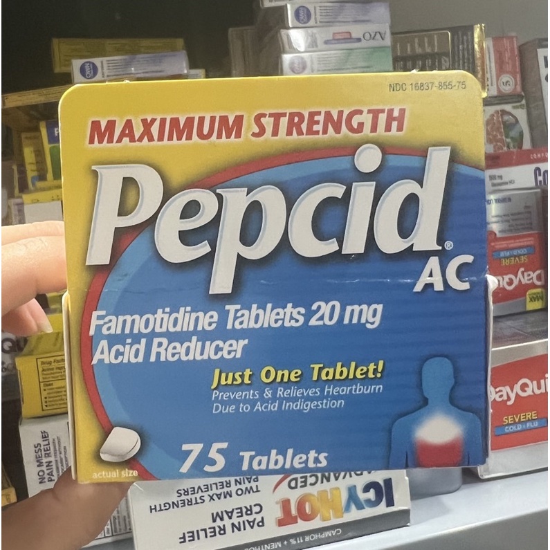 Viên ợ nóng, trào ngược Maxium strength Pepcid AC 20mg 75 viên