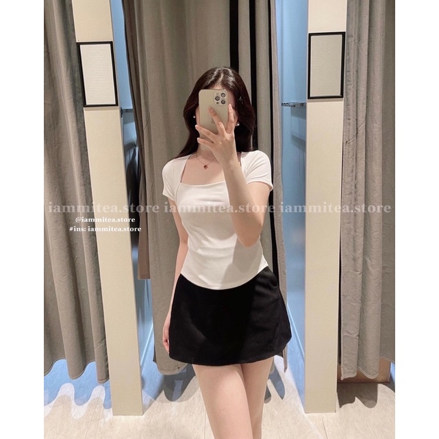 Olili top - Áo thun ngắn tay cổ vuông must have