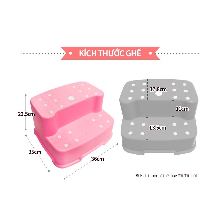 Cầu thang chống trượt cho bé an toàn sử dụng trong phòng tắm nhập khẩu thương hiệu Budsia Hàn Quốc