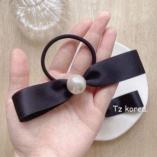 Cột tóc nơ lụa đính hạt phong cách hàn quốc thanh lịch