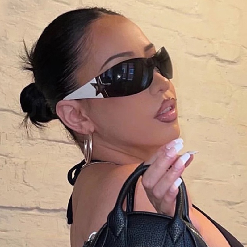 * Hàng Có Sẵn * Kính Mát Phi Công Năm Sao Năm Cánh Không Gọng COD Y2K Millennium Âu Mỹ Cho Nam Và Nữ