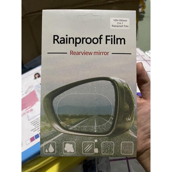 Film dán gương, miếng dán chống hơi nước, sương mù gương chiếu hậu xe ô tô