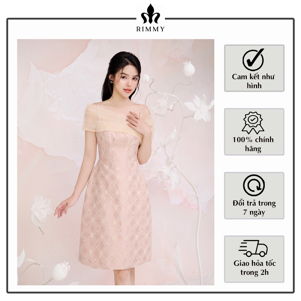 Đầm thiết kế tiệc trễ vai kiêu sa lộng lẫy Festa Dress [RIMMY]