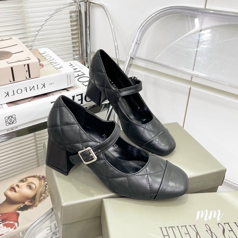 Giày búp bê nữ CNK chám mũi tròn 2 màu