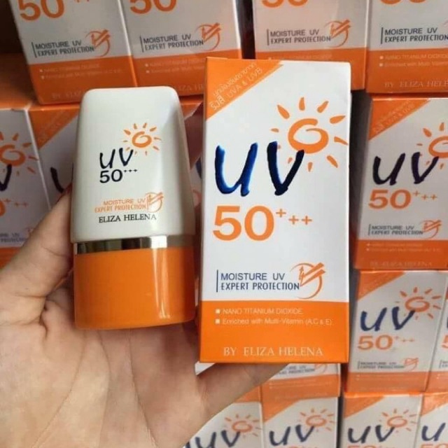 Kem chống nắng Eliza Helena UV 50+ hàng Thái lan dùng cho body và mặt chất lượng tốt chai 30gr