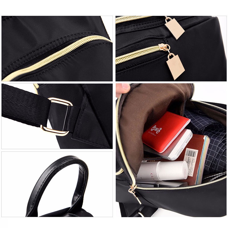 Menas Balo Đi Học / Du Lịch Vải nylon Màu Trơn Chống Thấm Nước Thời Trang Cho Nam