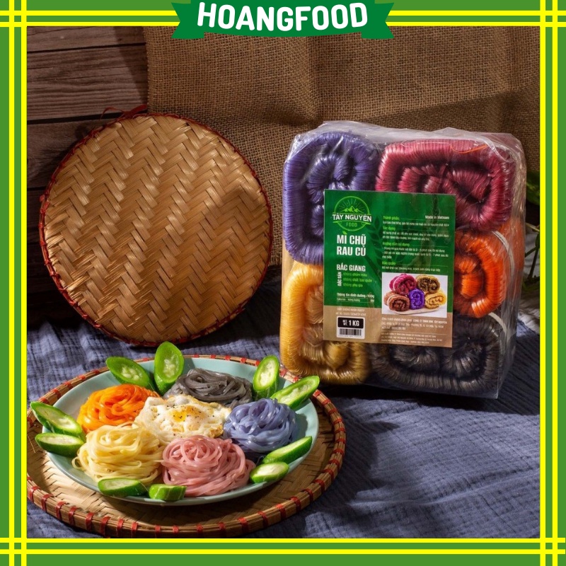 Mỳ chũ rau củ 8 vị Tây Nguyên Food, healthy, eat clean, clean food - bịch 1kg