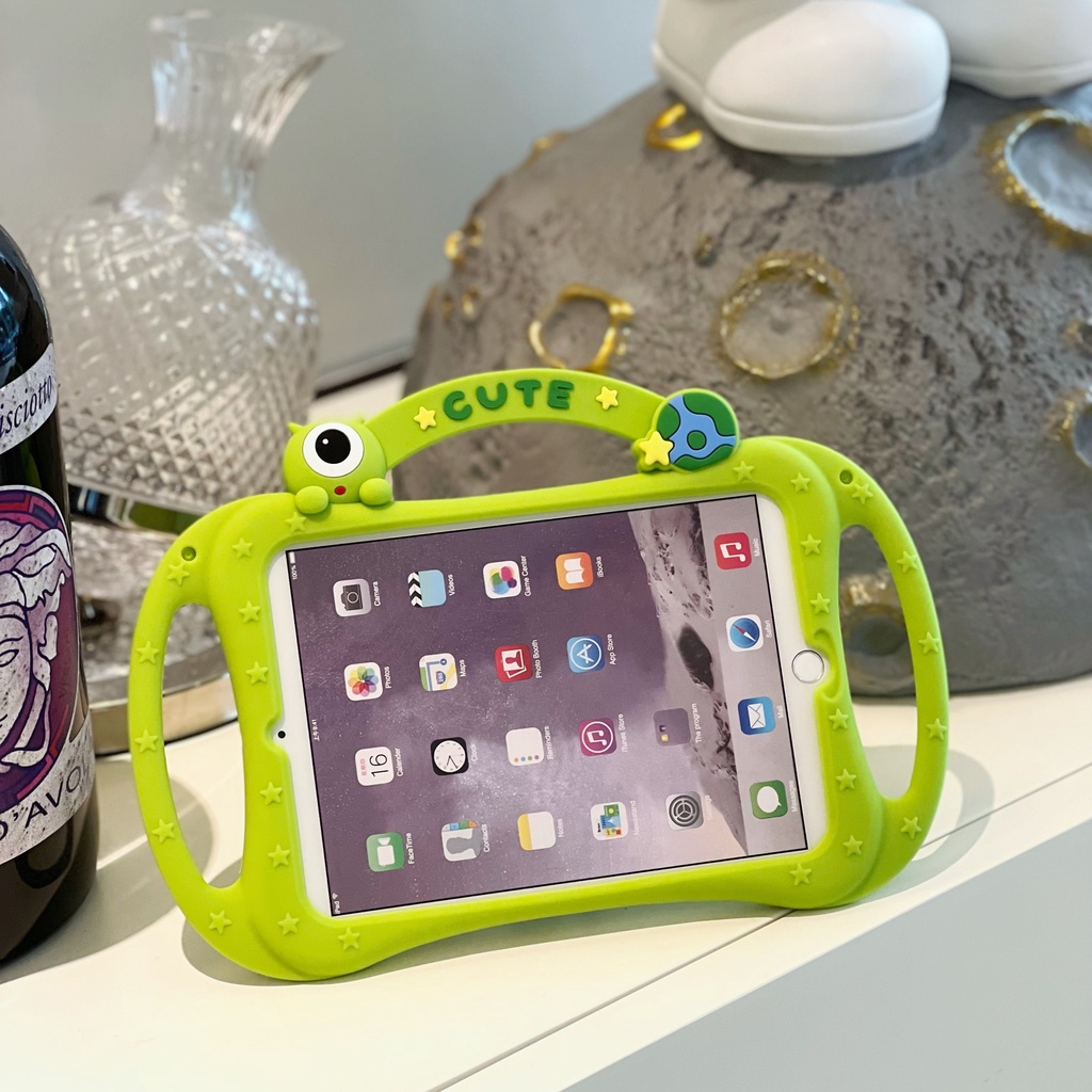 Ốp Máy Tính Bảng Silicon Chống Sốc Có Tay Cầm Dễ Thương Cho iPad 10.2 2021 / 2020 / 2019 Air Mini 1 2 3 4 5 6 Pro 2017 2018