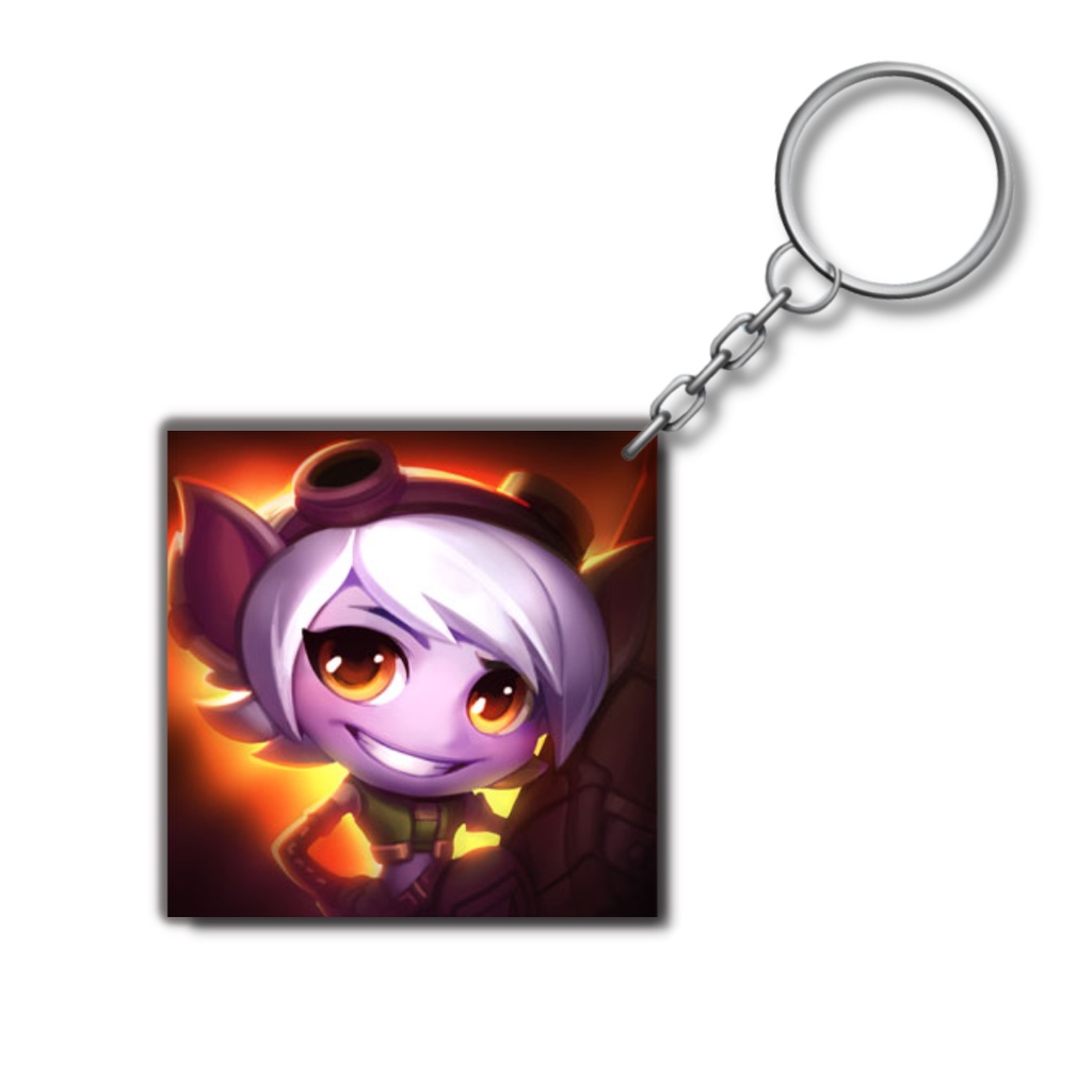 Móc Khoá LMHT Tướng Thuộc Thành Phố Bandle - Móc khoá Champie Liên Minh Huyền Thoại Mica in 2 mặt