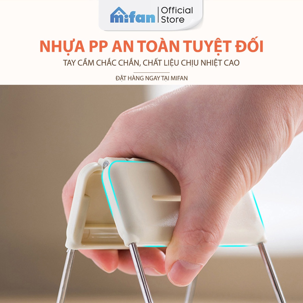 Dụng cụ kẹp gắp bát đĩa, xoong nồi chống nóng đa năng Mifan - Thiết kế thông minh với dây silicone chống trơn trượt