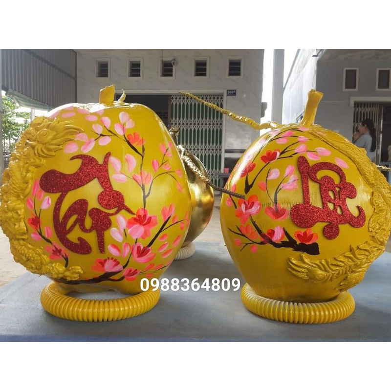 Chữ thư pháp tết 10cm và 12cm , chữ đơn dán dưa dừa bưởi