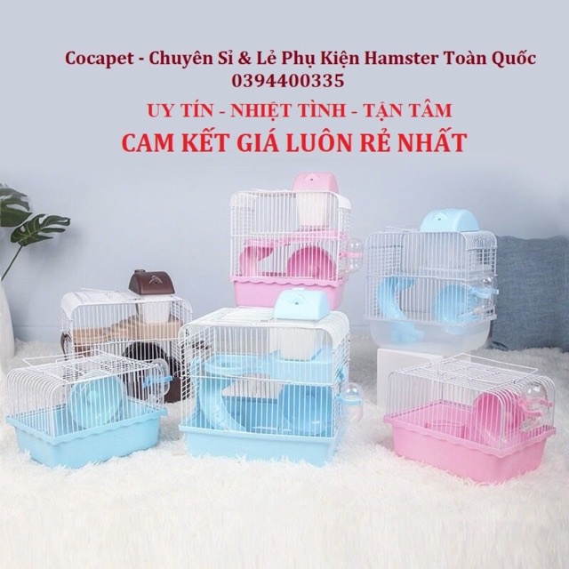 (FREE SHIP) Lồng chuột hamster 2 tầng (full phụ kiện như hình)