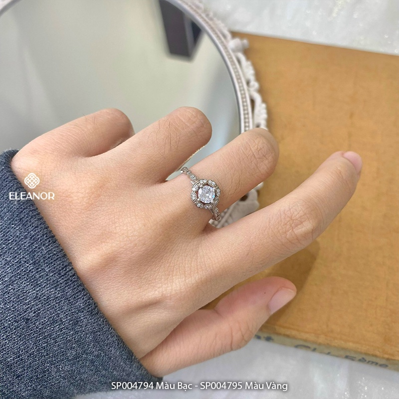Nhẫn nữ hở bạc 925 Eleanor Accessories phụ kiện trang sức đính đá phong cách basic