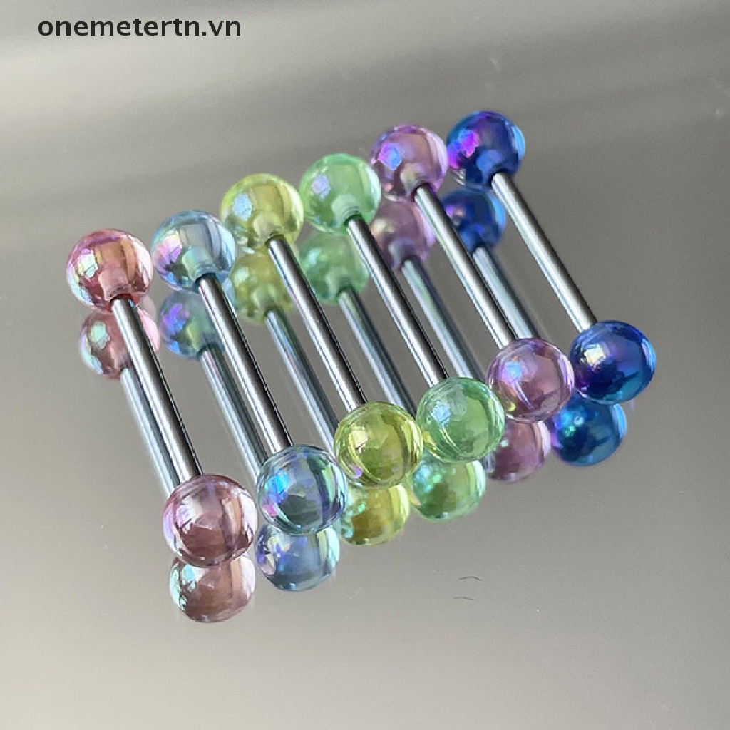 Set 6 Khuyên Lưỡi Bằng Thép Không Gỉ Chống Dị Ứng Nhiều Màu Sắc Dành Cho Nữ