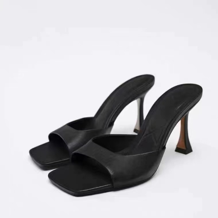 Giày Sandal Cao Gót Hở Ngón Mũi Vuông Thời Trang Dành Cho Nữ