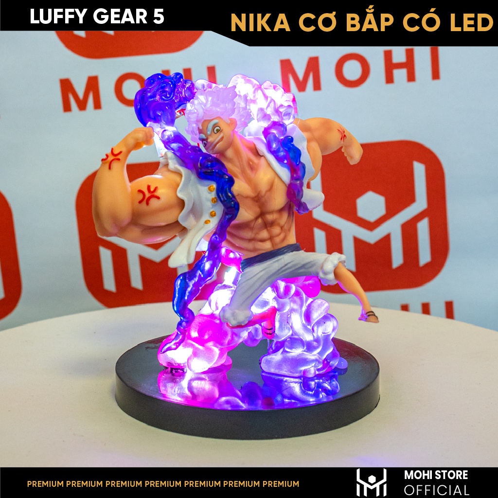 Mô hình One Piece - Figure Luffy Gear 5 Nika bản cơ bắp cao 11cm no BOX