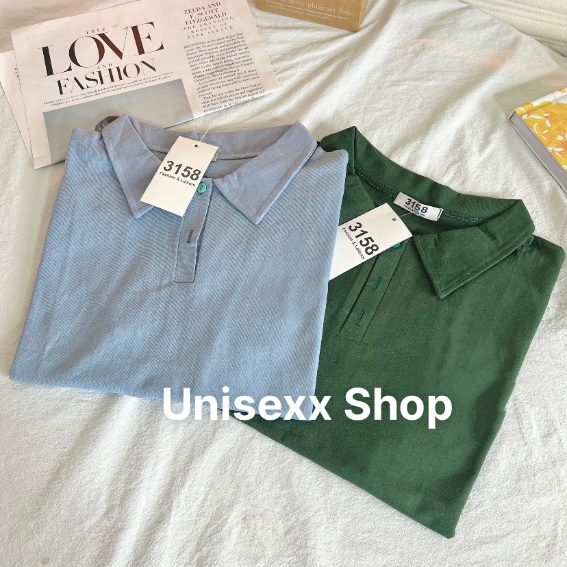 Áo Polo Unisex, Polo 3158 Trơn chất cotton khô