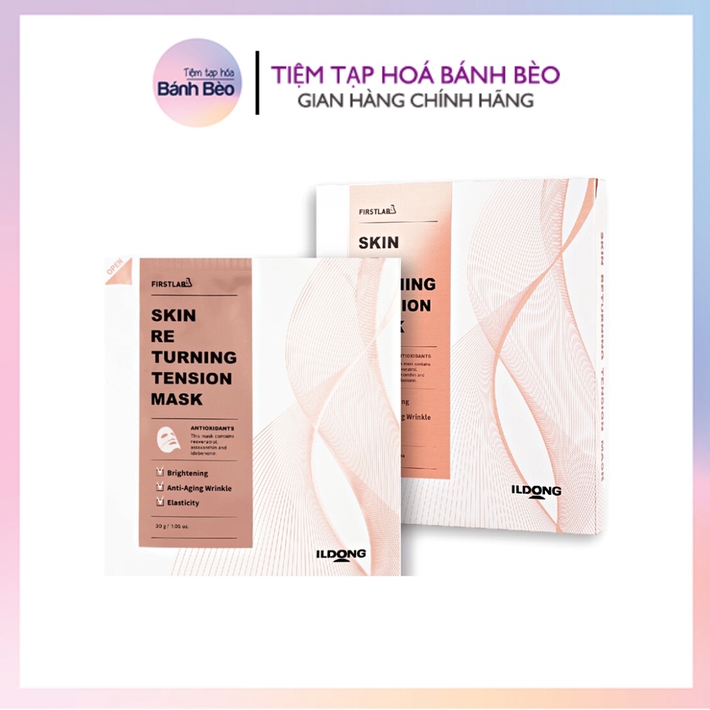 Mặt nạ hydrogel dưỡng sáng, mịn da, ngăn ngừa lão hóa Ildong Firstlab Skin Re Turning Tension Mask 3