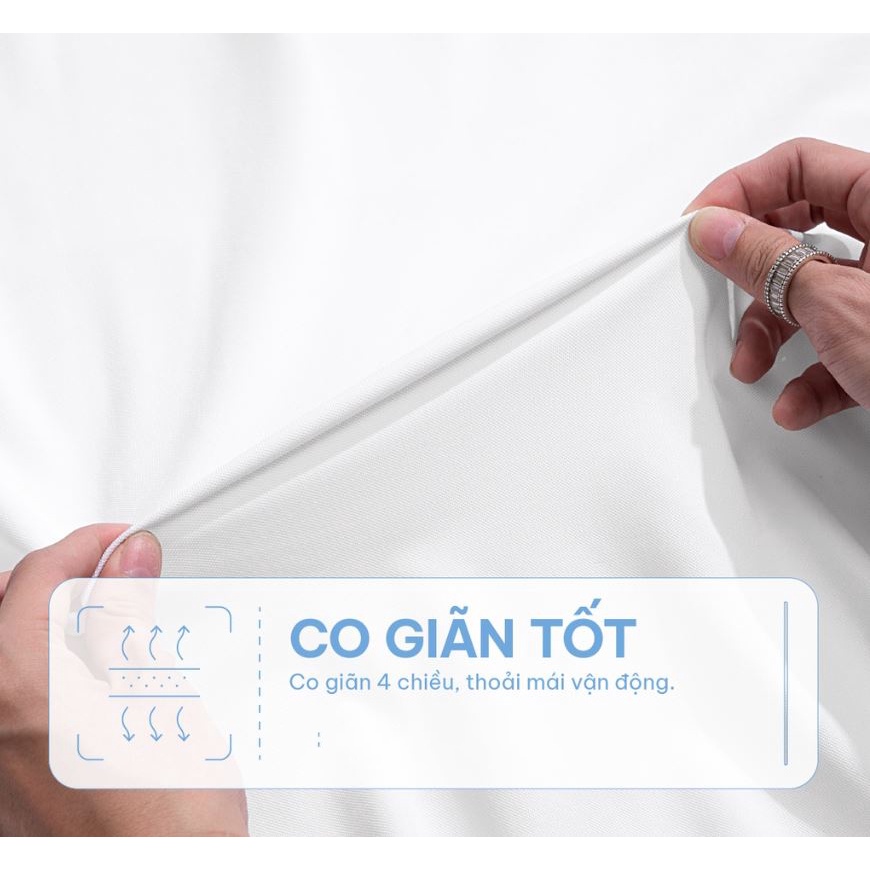 Bộ thể thao nam cộc tay phối màu chạy viền ngực chất CVC Cá Sấu dày dặn mặc nhà chơi thể thao