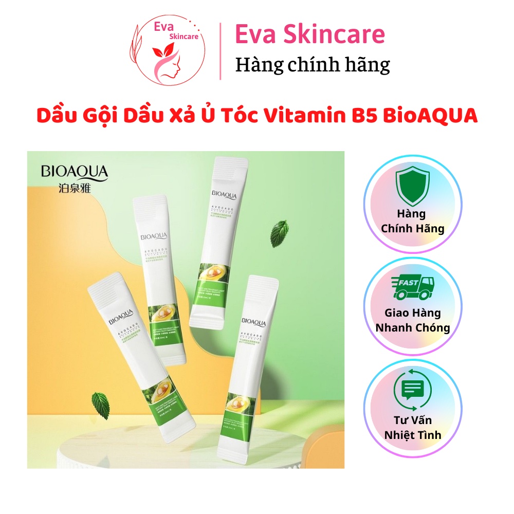 Dầu Gội Dầu Xả Ủ Tóc Vitamin B5 BioAQUA Mềm Mại Và Giảm Gãy Rụng - Eva Skincare