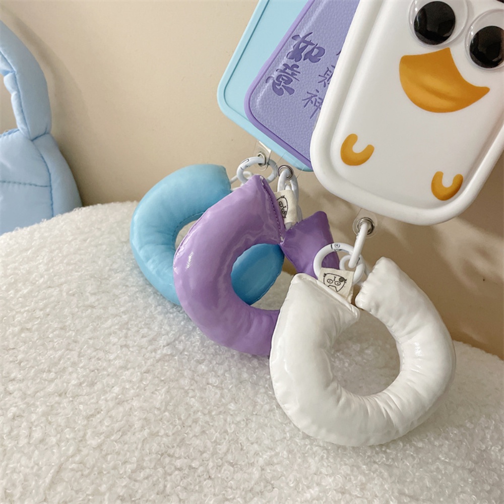 Ốp Điện Thoại Hình Lông Vũ Màu Kẹo Có Dây Đeo Cho IPhone 14 13 12 11 Pro Max XS Max XR 8 7 Plus