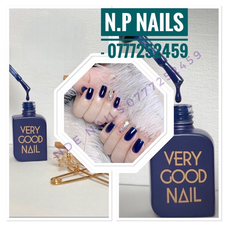 Sơn gel lẻ 1 chai tông xanh coban VERY GOOD NAIL Set 60 màu Hàn Quốc loại 1 chính hãng N.P Nails