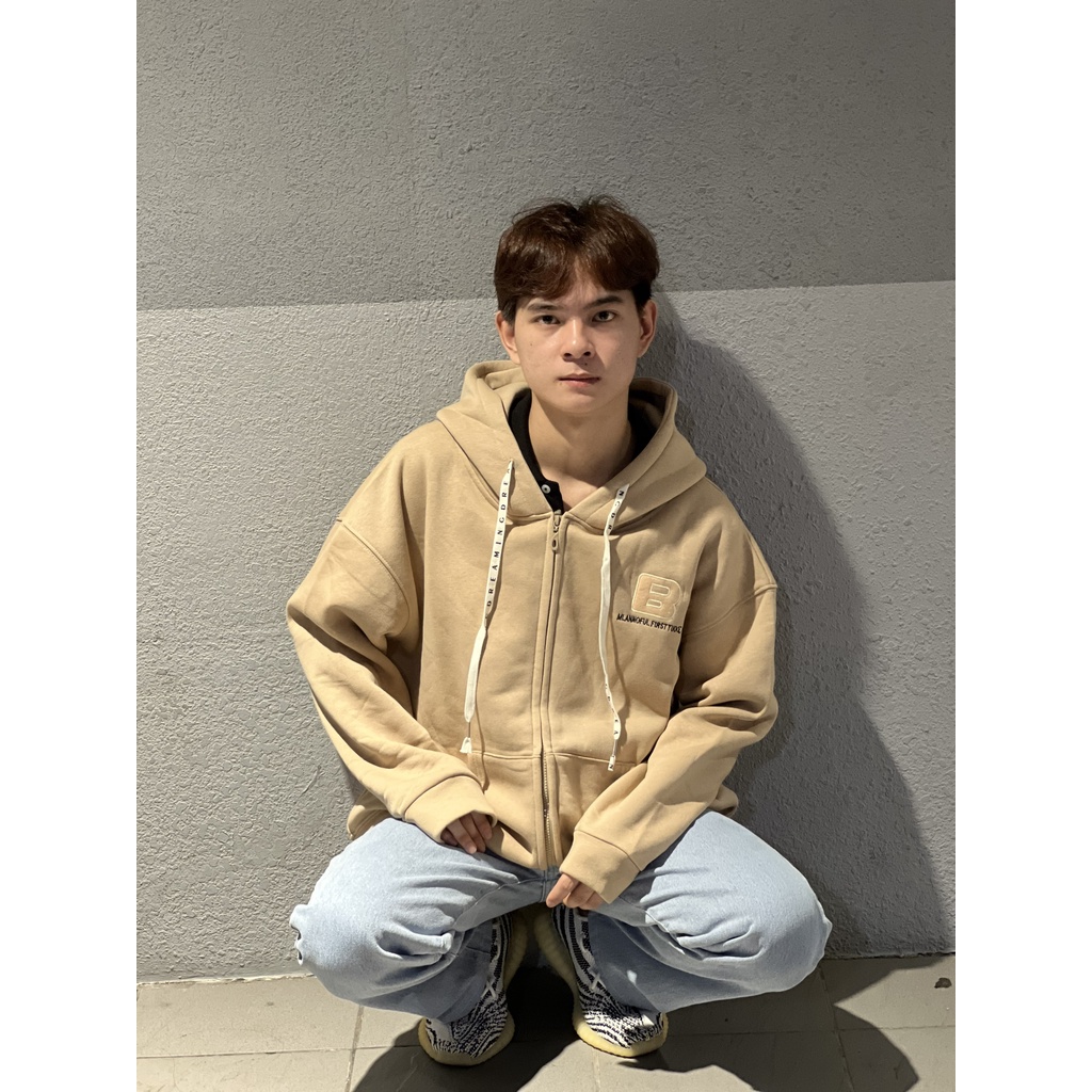 Áo hoodie nam nữ form rộng nỉ bông dây rút ANH MỸ phong cách Hàn Quốc 02