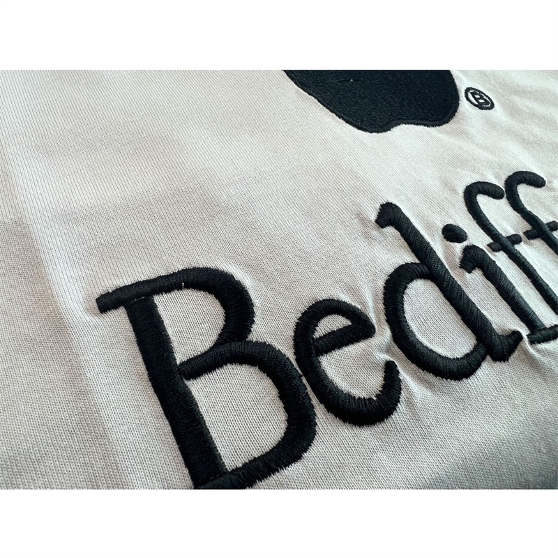 Áo Thun Ba8len88- * Tay Ngắn Thêu Chữ Apple Chất Lượng Cao