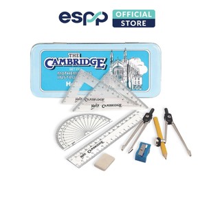 Bộ 9 món thước compa hộp thiếc cambridge oxford - helix oxford