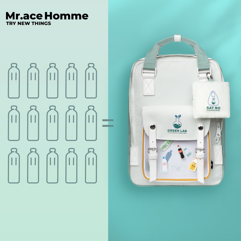 Mr. ace Homme EP Series Ba Lô Đựng Máy Tính Sức Chứa Lớn Thân Thiện Với Môi Trường Nhật Bản Cho Học Sinh