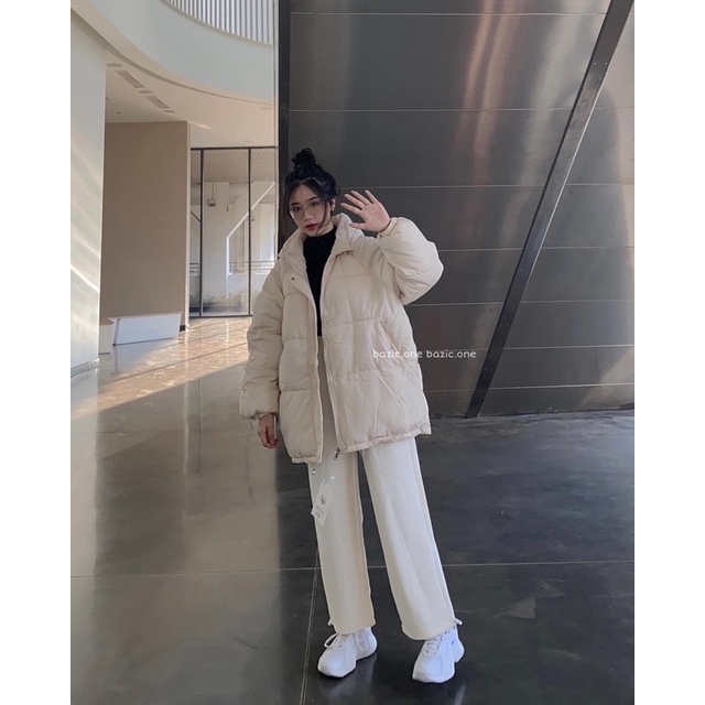 ÁO PHAO BÉO MÙA ĐÔNG 2 MÀU ĐEN / BE