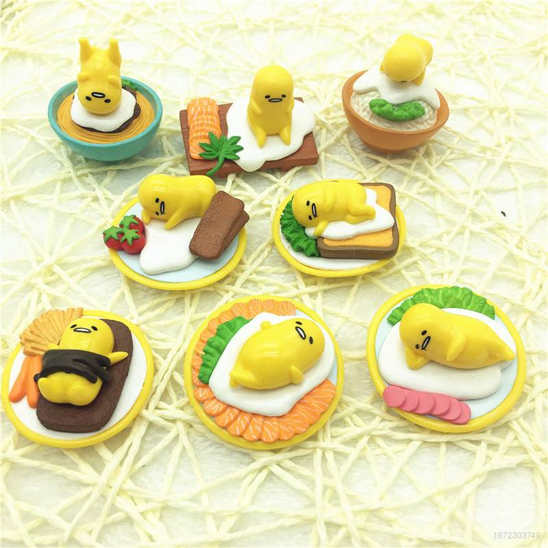 Set 2 8 Mô Hình Trứng Lười Gudetama An Eggcellent Adventure Mới