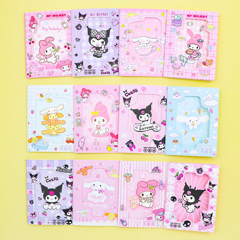 Sổ Tay Khổ A6 Họa Tiết Hoạt Hình Kuromi My Melody Cinnamoroll Kitty Dễ Thương Cho Học Sinh