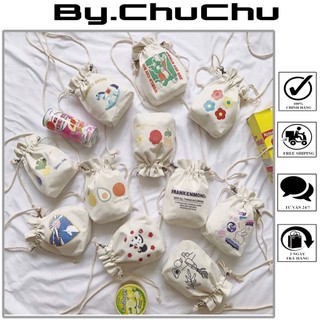 Túi vải canvas đeo chéo mini đựng tiền xu điện thoại xinh xắn phong cách hàn quốc mtt0265