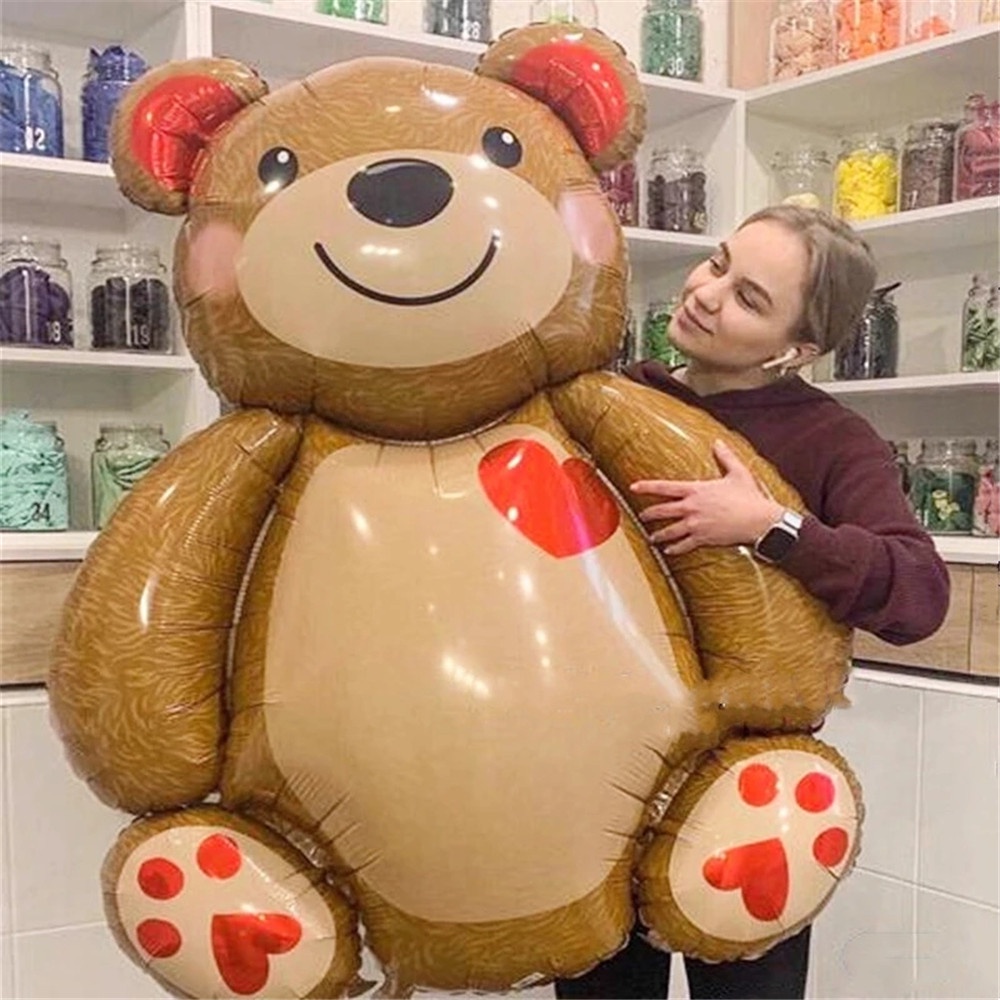 Bong Bóng Hình Gấu 3d 91 * 65cm Trang Trí Tiệc