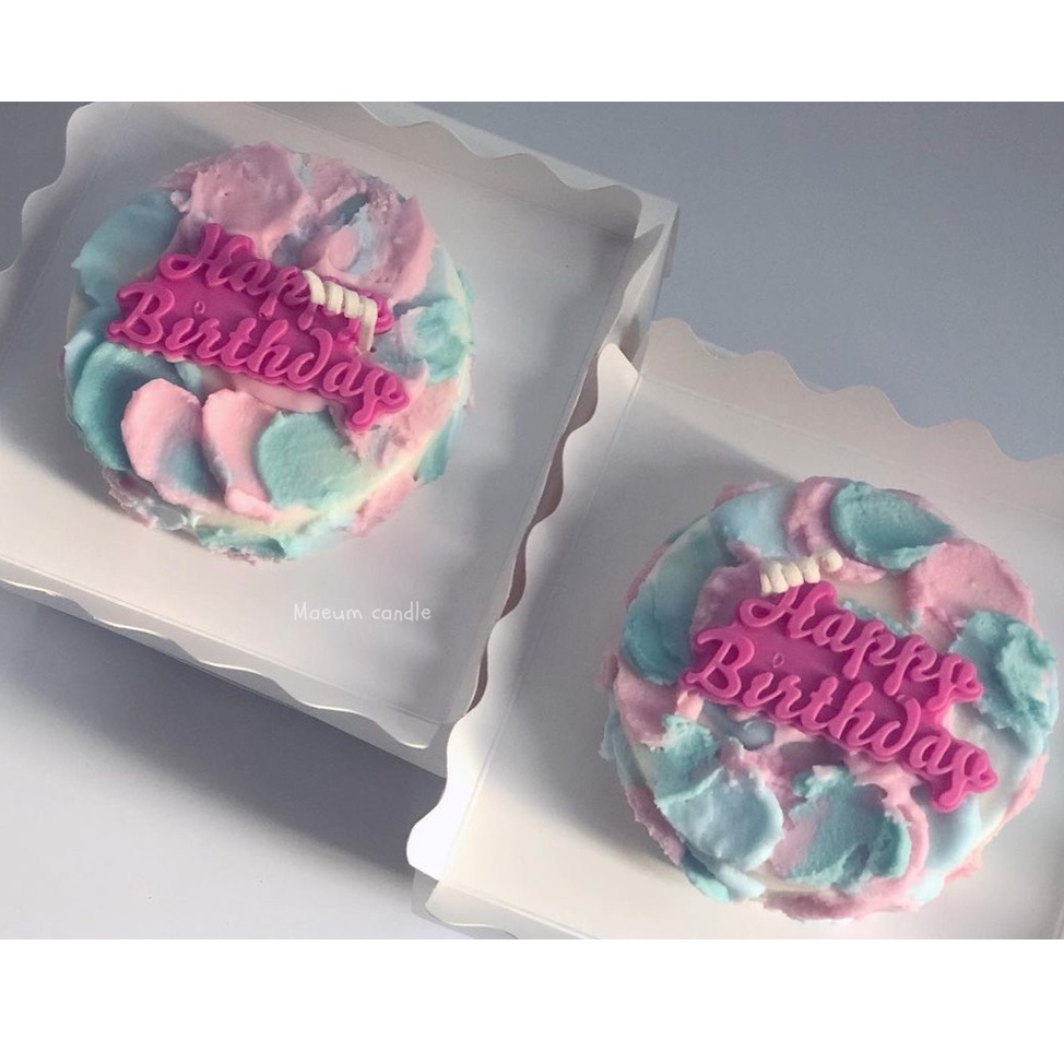 Nến thơm hình bánh kem sinh nhật chữ HAPPY BIRTHDAY - MAEUM21