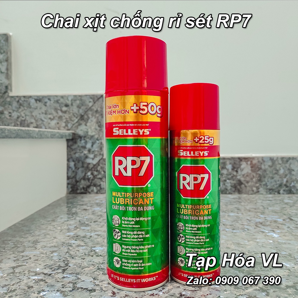 RP7 SELLEYS – DẦU XỊT CHỐNG RỈ SÉT MẪU MỚI CHAI 175G VÀ 350G