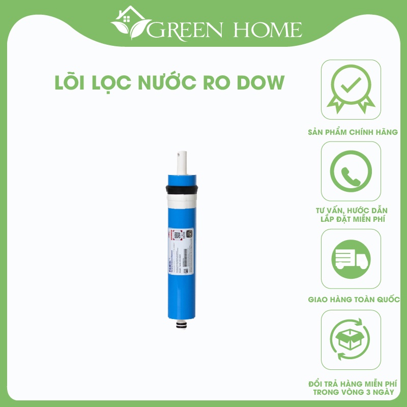 Lõi lọc nước, RO DOW filmtec, Lõi lọc nước máy sử dụng tất cả máy lọc nước Ro Chính hãng