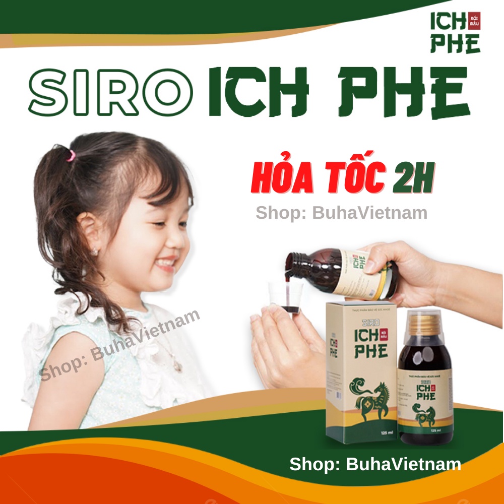 Siro Ho Ích Phế bối mẫu có phổi ngựa bạch, không đường giảm ho, long đờm, đau rát cổ họng, khản tiếng