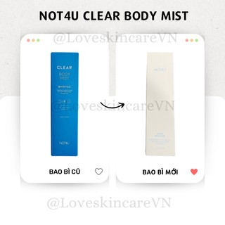 (BAO BÌ MỚI) Xịt hỗ trợ giảm mụn lưng, toàn thân Not4U Clear Body Mist 200ml [Dành cho cả nam & nữ]