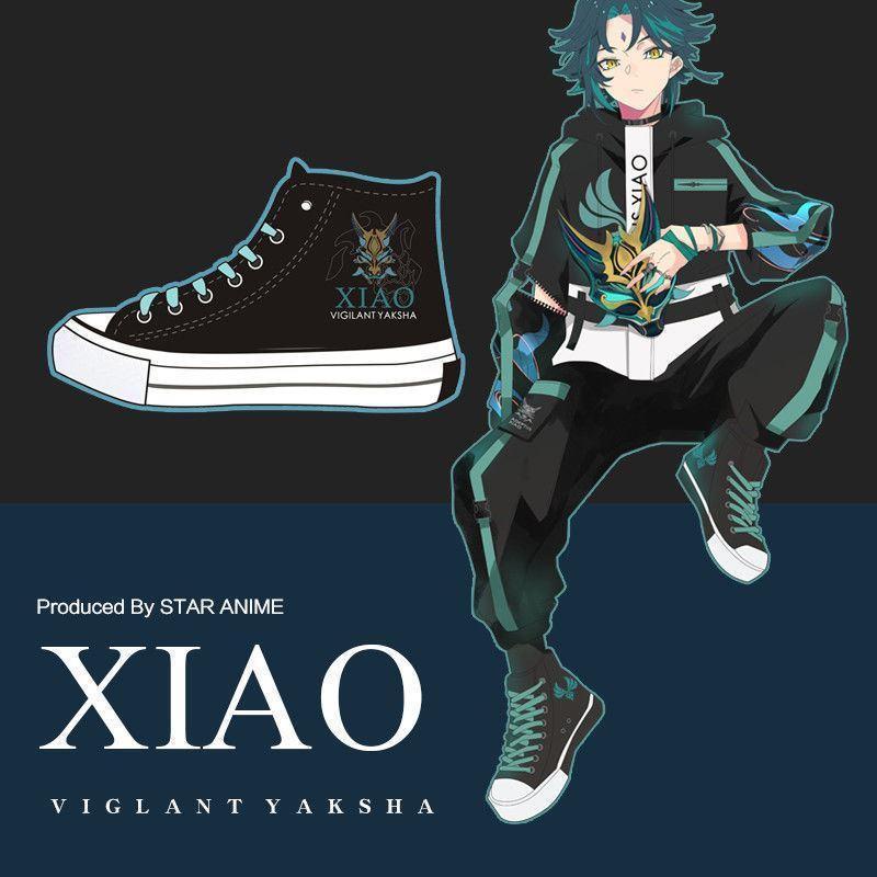 Giày Canvas Cổ Cao Hai Chiều Phong Cách Anime Genshin Merchandise Giản Dị Dành Cho Nam Và Nữ