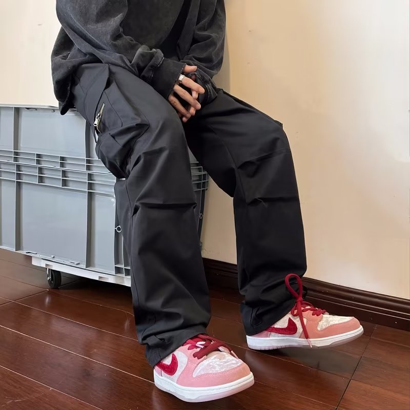 Quần Dài Oversize Nhiều Túi Thời Trang Hàn Quốc Cho Nam Size S-3XL